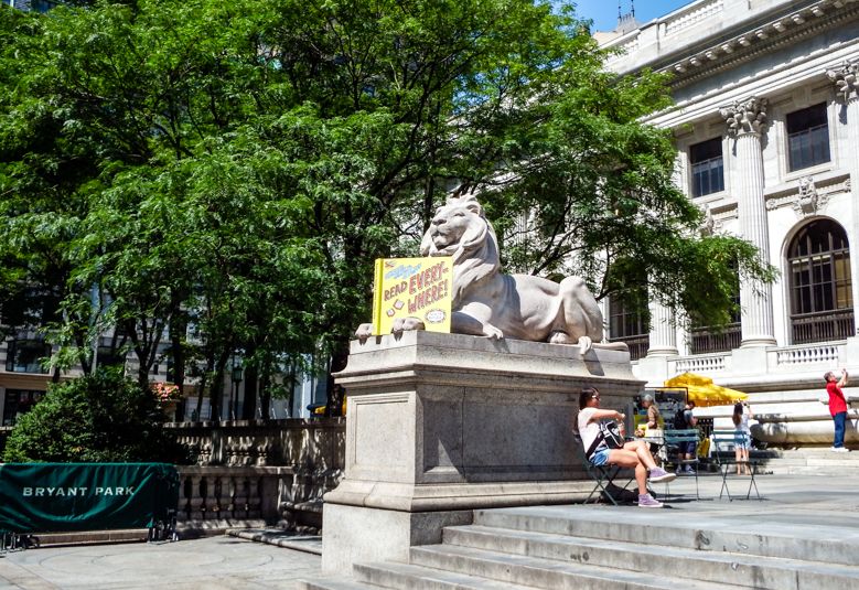 Statue Outside NYC Library