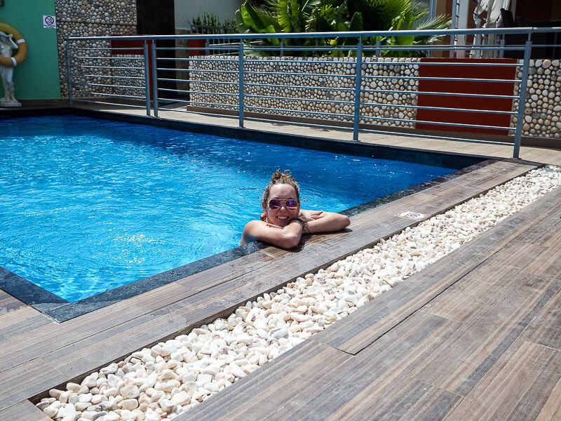 Swimming in the pool at Villas D. Dinis