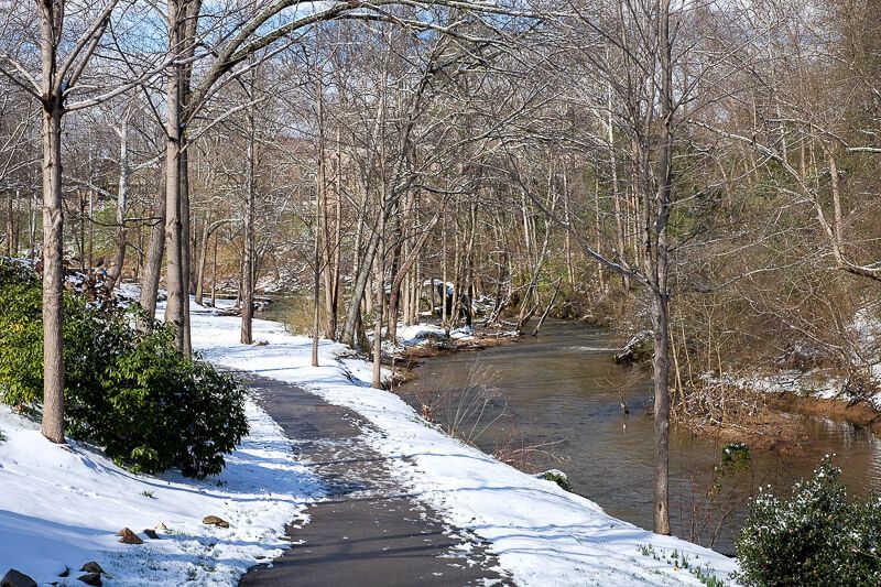 Falls Park: Greenville, SC in the Snow