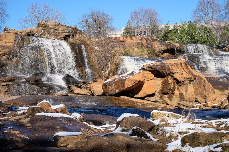 Falls Park: Greenville, SC in the Snow