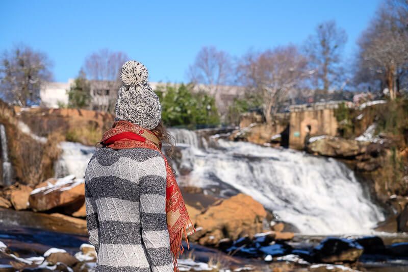 Falls Park: Greenville, SC in the Snow