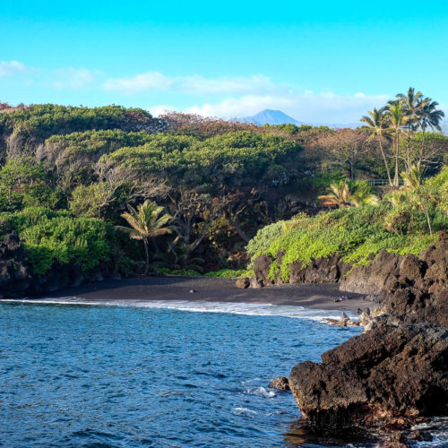 Camping on Maui: Our Private Black Sand Beach