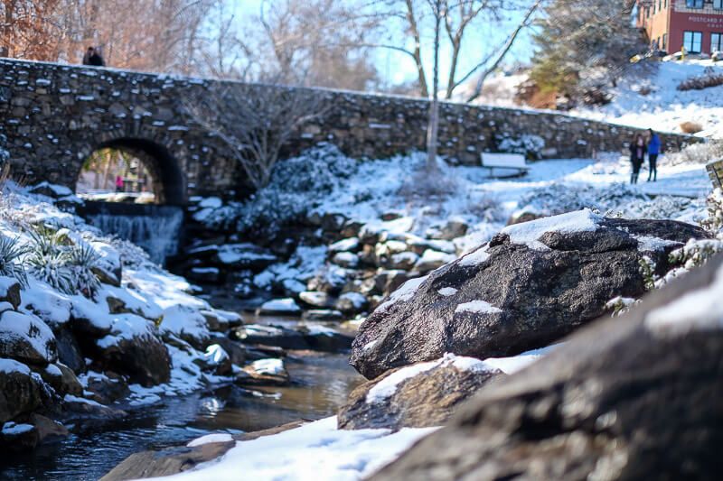 Falls Park: Greenville, SC in the Snow