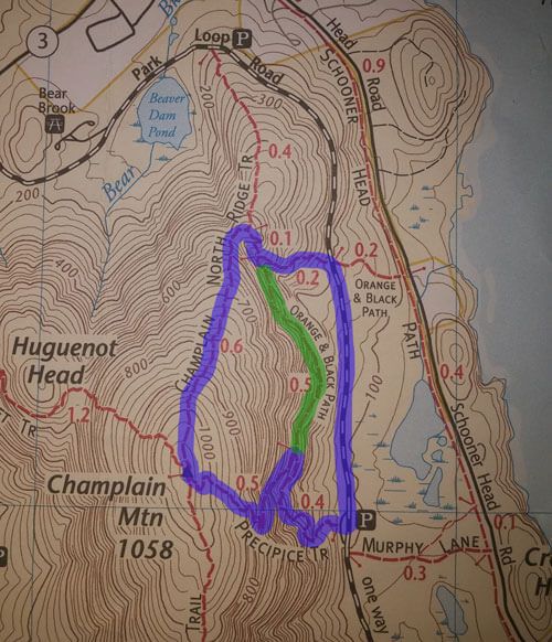 precipice trail map