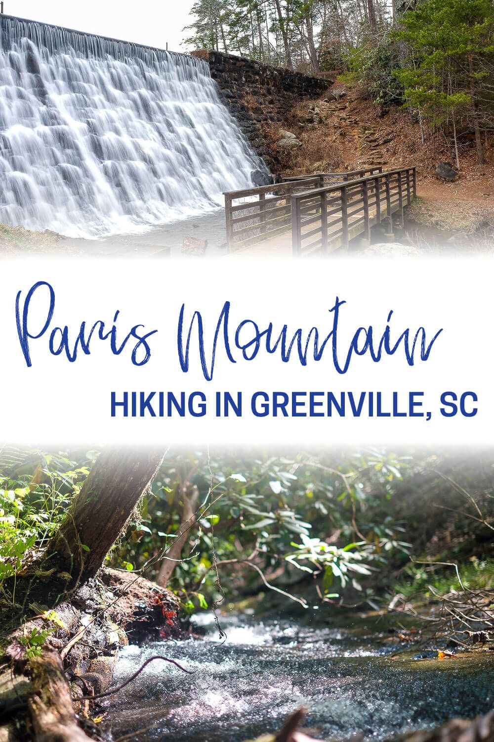Paris Mountain State Park is Greenville, SC's closest go-to hiking destination. Find out which trails you should explore on your next trip to this state park! This is one of my top things to do in Greenville on a weekend anytime of year. Some of these trails are hiking only, but others are open to mountain bikers as well!