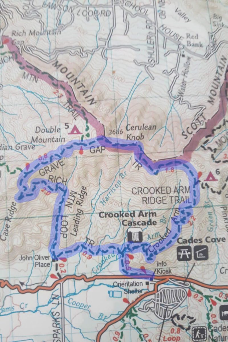 Rich Mountain Loop Trail Map