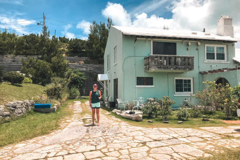 Airbnb in Bermuda. Our suite was the ground floor accessed from the side.