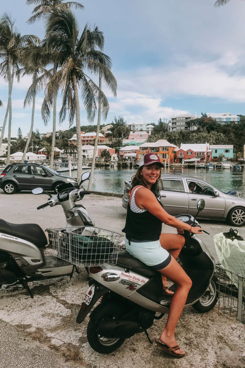 Renting a scooter in bermuda