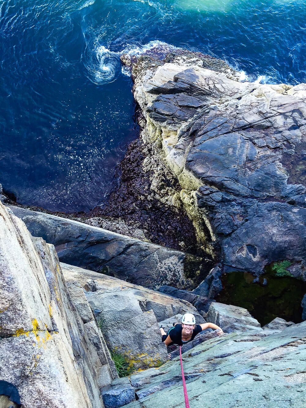 rock climbing: One day in acadia national park