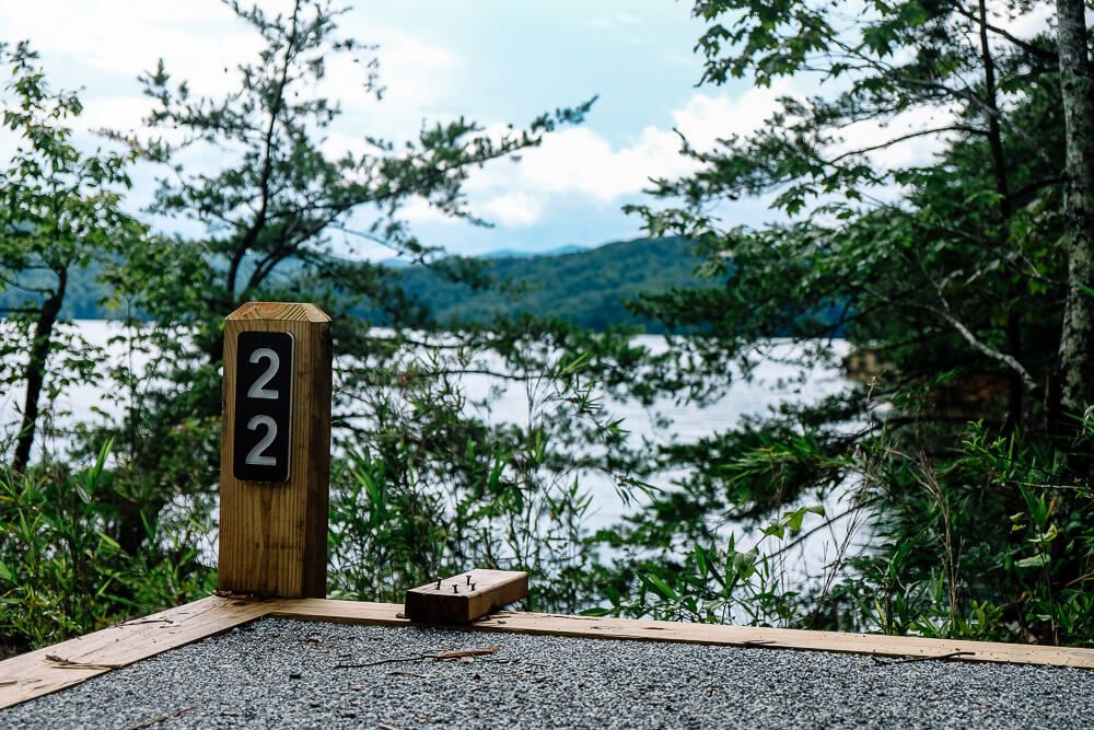 site 22 Boat in campsites at lake jocassee