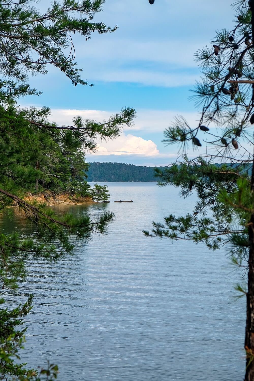 Boat in campsites at lake jocassee