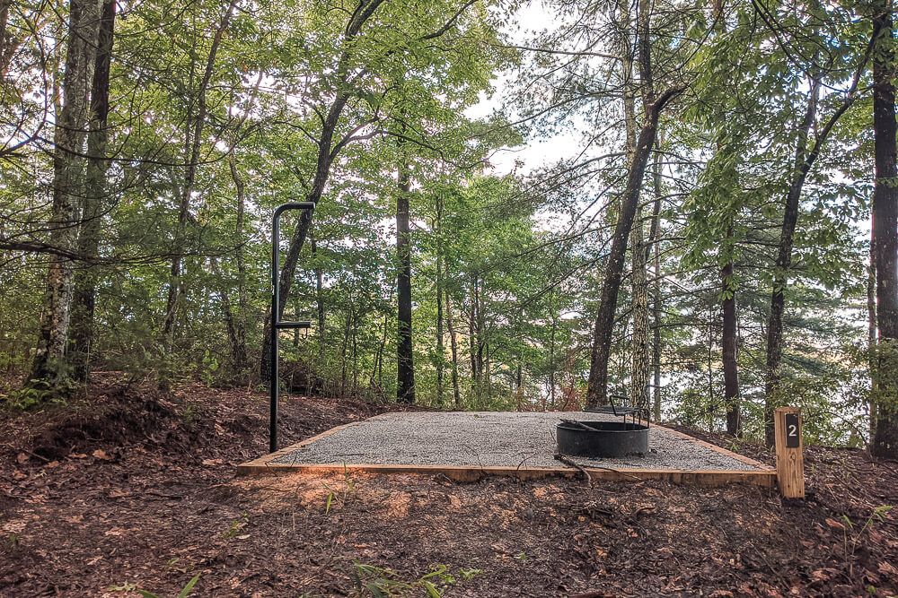 Site 2 Boat in campsites at lake jocassee