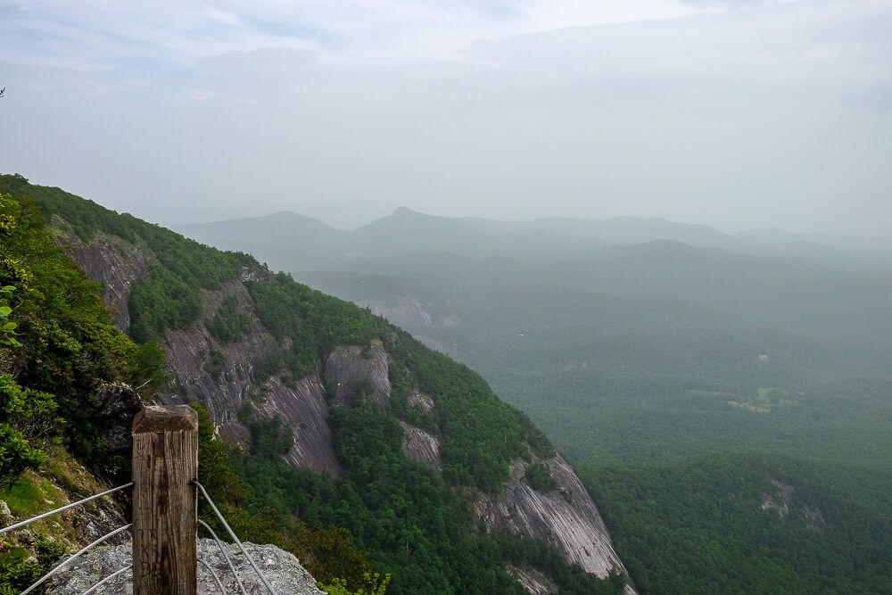 whiteside mountain trail, highlands nc