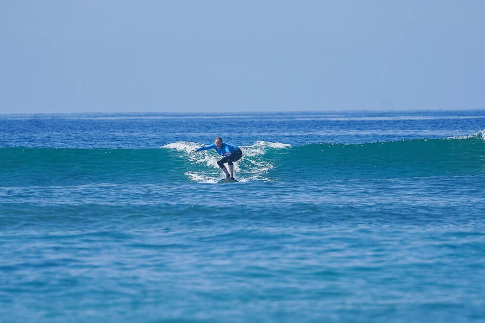 women surfing