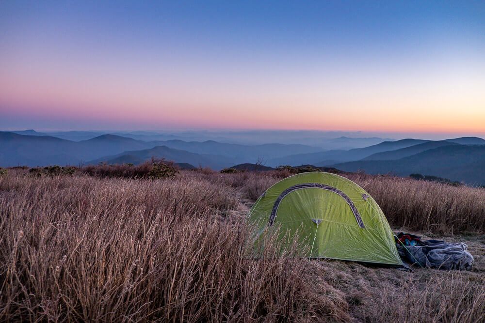 backpacking at black balsam knob