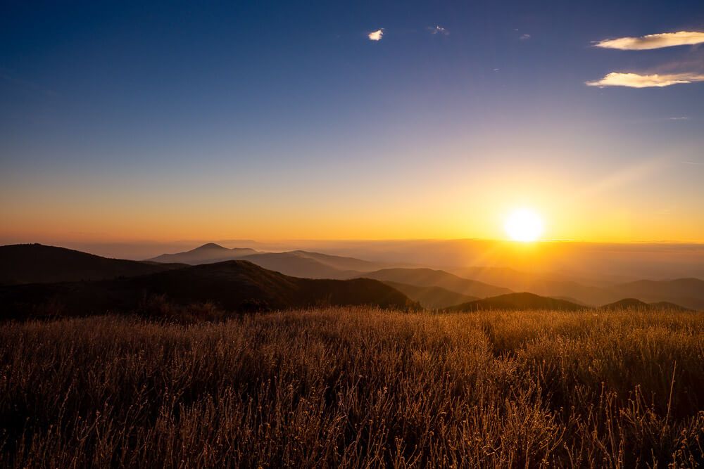 sunrise pisgah national forest