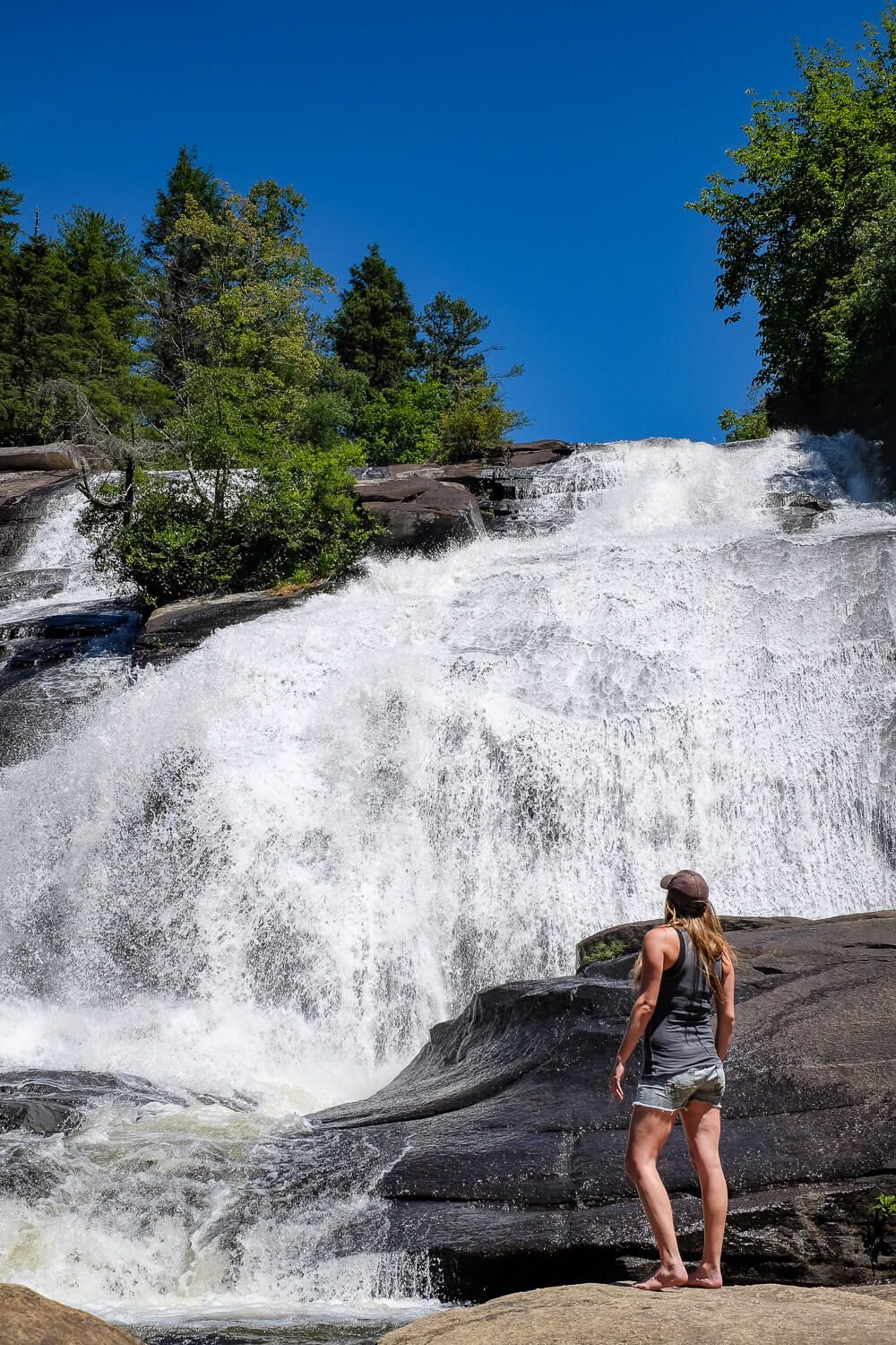 high falls in dupont state forest