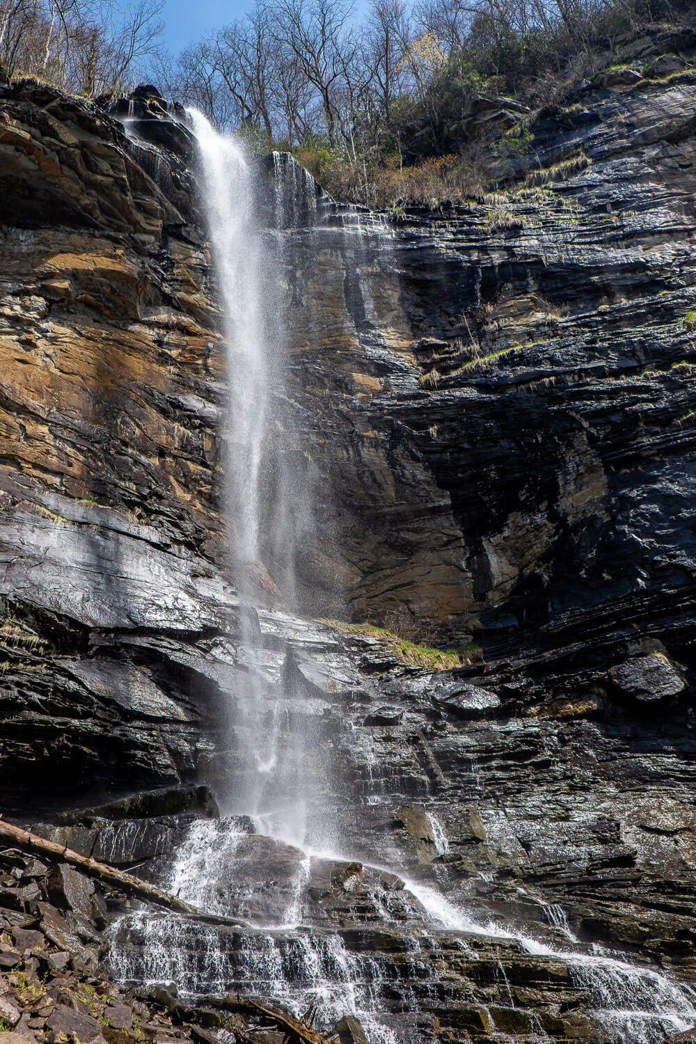 rainbow falls in jones gap state park