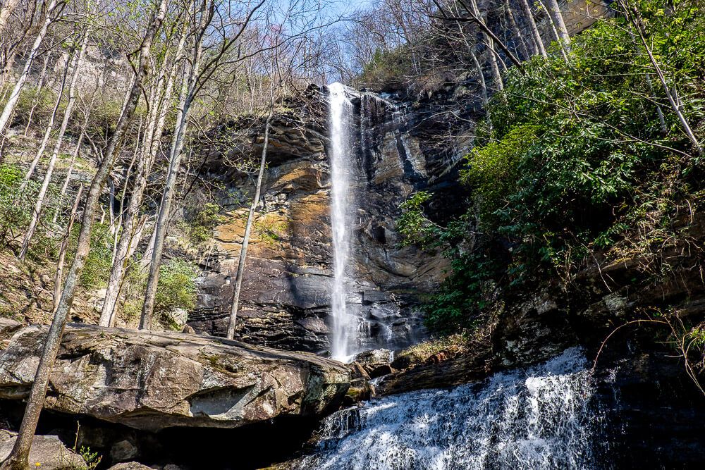 rainbow falls in jones gap state park