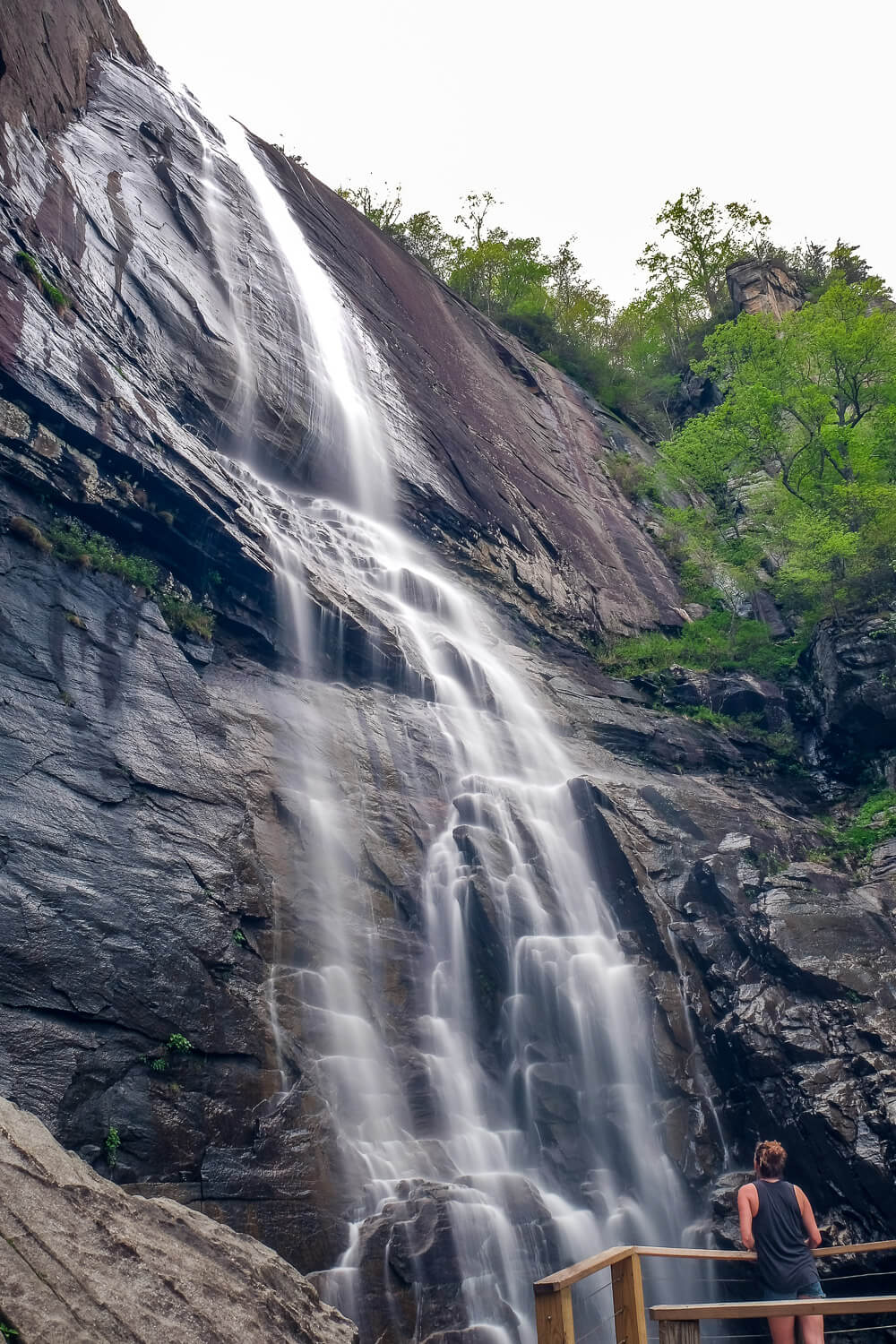 hickory nut falls in chimney rock state park