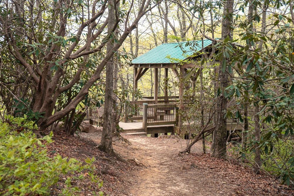 raven cliff falls overlook shelter