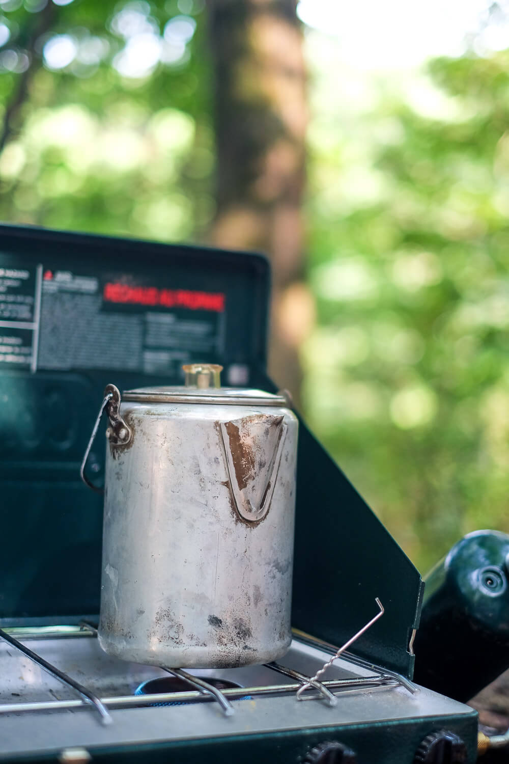 boat camping packing: coffee