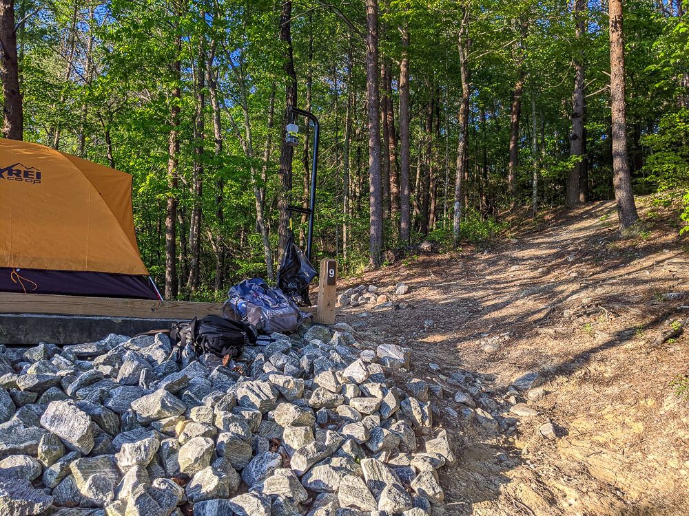 tent at lake jocassee