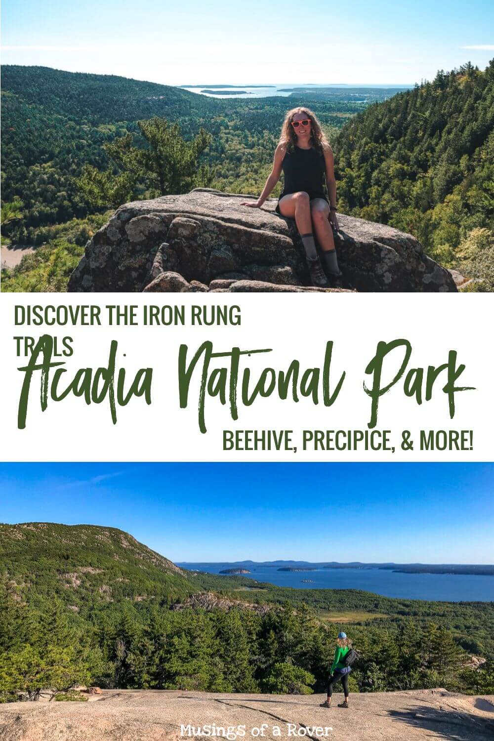 The iron rung trails of Acadia National Park are the most iconic hikes. They're challenging and a bit scary, but they have the most amazing views. They are one of my favorite things to do in the Bar Harbor area. Discover all 4 so you can add the best one to your trip's itinerary.