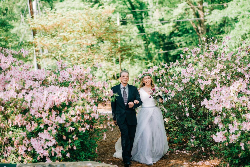 rock quarry garden wedding